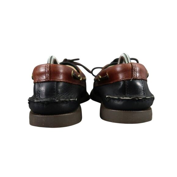 Sperry Boat Shoe Mens 8 Moc Loafer 2 Eye Leather Black Brown Classic Preppy Wide main image 12
